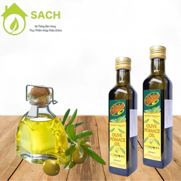 Dầu Olive Kojin Dầu Oliu Pomace Nguyên Chất Dùng Nấu Ăn Làm Bánh Chai Thủy Tinh 250ml