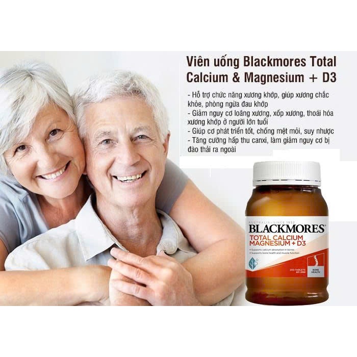 [TEM CHEMIST] Viên uống bổ sung Canxi Total Calcium & Magnesium + D3 Blackmores của Úc 200 viên
