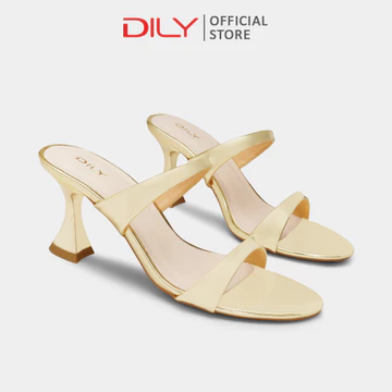Guốc nữ DILY thiết kế mũi tròn, quai mảnh trẻ trung, dép guốc nữ thời trang tôn dáng cao 7cm DL0594