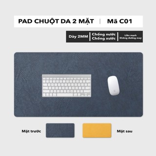 Thảm Lót Chuột Da PU 2 Mặt 30x60cm - Giống da thật 90% - Chống Nước - Chống Trầy