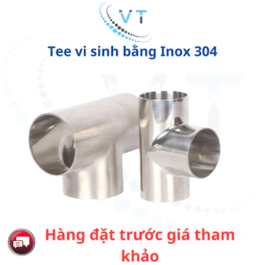 Tee vi sinh bằng Inox 304 DN25 - DN50