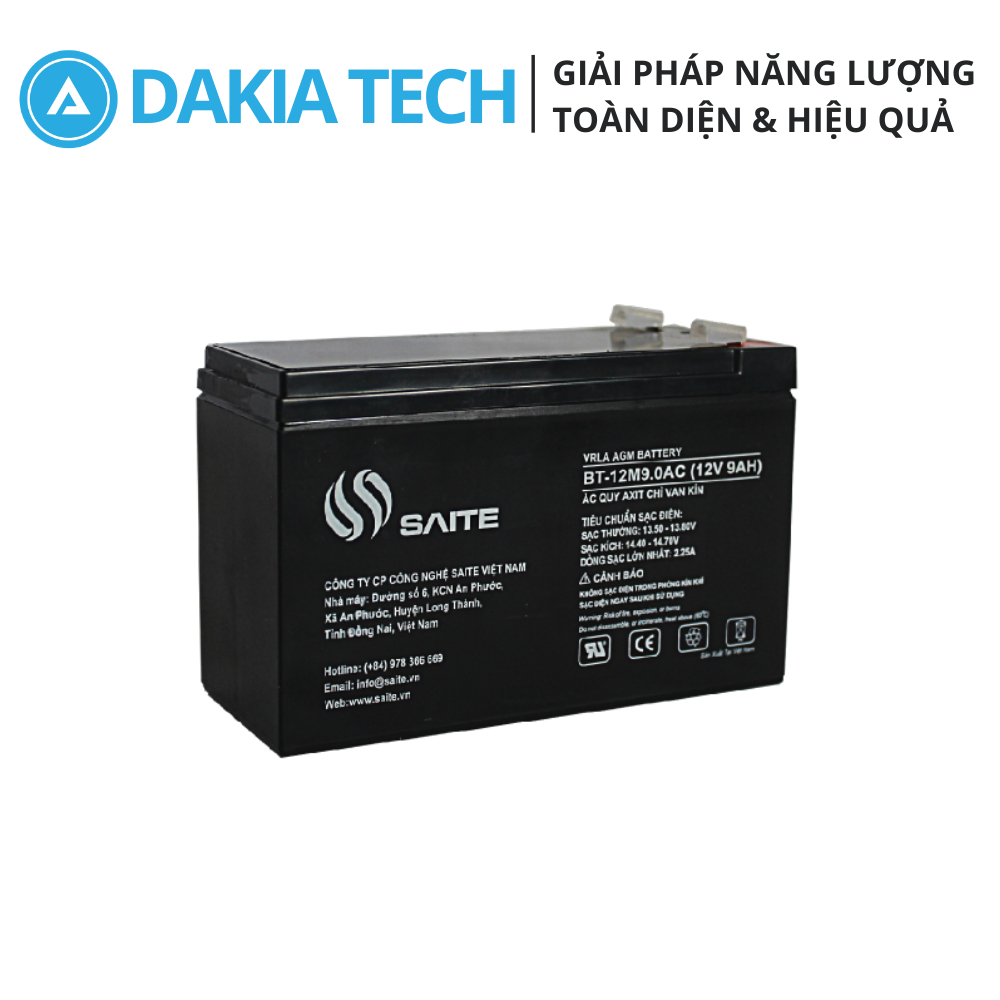 Ắc quy Saite 12V 9Ah Model BT-12M9.0AC | Shopee Việt Nam