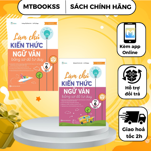 Sách - Làm Chủ Kiến Thức Ngữ Văn Bằng Sơ Đồ Tư Duy Lớp 6 (tập 1 + tập 2)