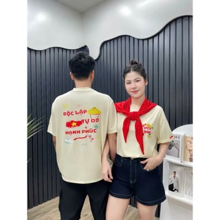 [HỎA TỐC] Áo Phông Gia Đình Việt Nam Kỷ Niệm 80 Nam Quốc Khánh 2-9 Chất Liệu Cotton 4c Co Giãn Thấm Hút Mồ Hôi