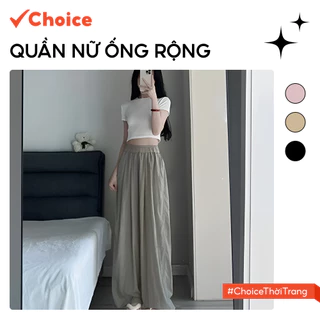 [Choice] Quần Ống Rộng Nữ NH52 Chất Đũi Vân Mây Vải Mát Loại Đẹp Nhiều Màu, Cạp Cao Lên Dáng Xinh
