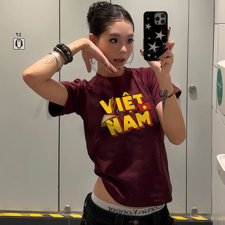 áo thun ôm body nữ màu đỏ girl phố áo bayby tee việt nam eleclassm