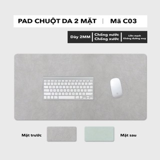 Thảm Lót Chuột Da PU 2 Mặt 30x60cm - Giống da thật 90% - Chống Nước - Chống Trầy