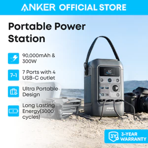 Anker A1726 / A1727 SOLIX C300 DC Power Station Sạc dự phòng ngoài trời 288Wh 300W dùng cho cắm trại du lịch và khẩn cấp
