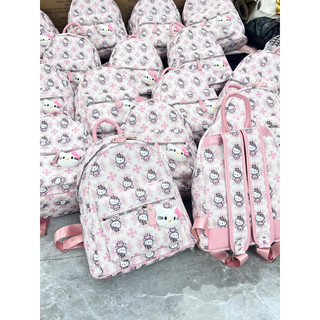 LS 2519 BALO KITTY VẢI   QUAI TO ĐỆM MÚT SIZE 40 ĐỰNG SÁCH VỞ CHO HỌC SINH, SINH VIÊN: