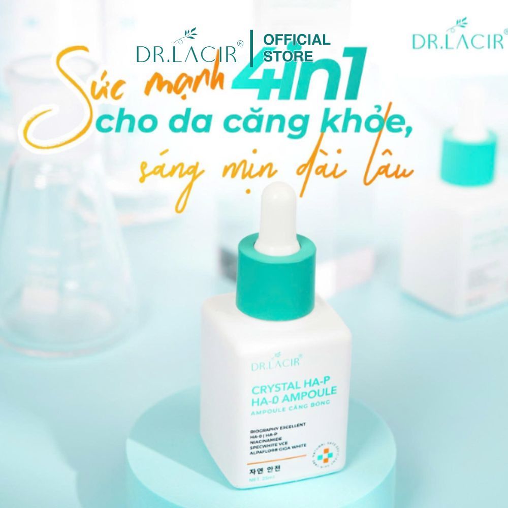 Serum Tinh Thể Vàng Crystal DR.LACIR Cấp Ẩm Da, Chống Lão Hóa, Se Khít Lỗ Chân Lông