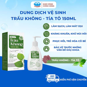COMBO 2 Dung Dịch Vệ Sinh Phụ Nữa Trầu Không Nano Bạc - Khử Mùi, Ngừa Nấm Ngứa Vùng Kín, Chai 150ml