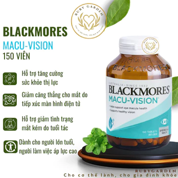 [NK Úc] Viên uống bổ mắt Blackmores Macu Vision chống lão hóa mắt 120 viên & 150 viên - Ruby Garden