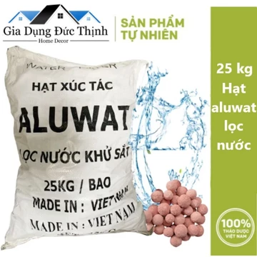 Hạt aluwat lọc nước bao 25kg lọc nước giếng khoan lọc các kim loại nặng trong nước như sắt mangan asen. lọc thô.