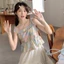Áo Babydoll Hai Dây Nữ Viền Bèo MCA Hoạ Tiết Hoa Nhí Xinh Xắn A51419
