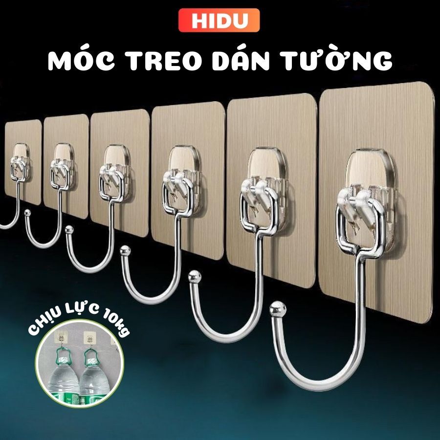 COMBO 10 Móc dán tường chịu lực inox 304, Móc treo tường siêu dính treo ...