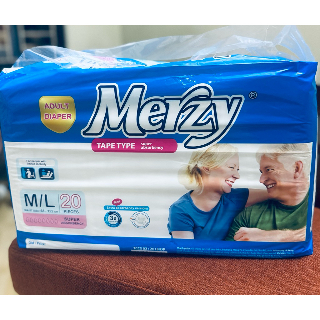 Tã dán người lớn - Bỉm người lớn siêu thấm vượt trội Merzy(có 20 miếng ...