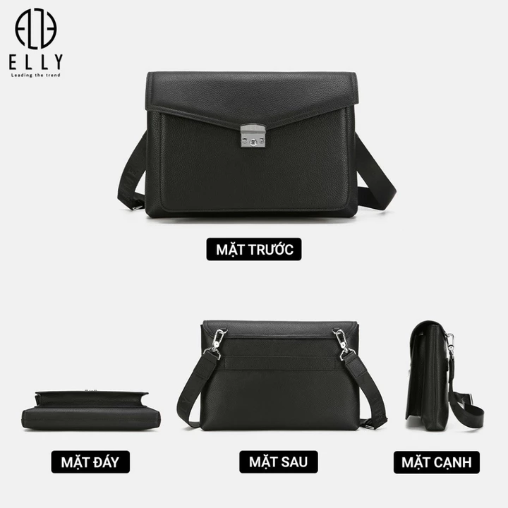 Clutch nam ELLY HOMME ECM17 ví cầm tay da thật cao cấp đeo vai công sở sang trọng