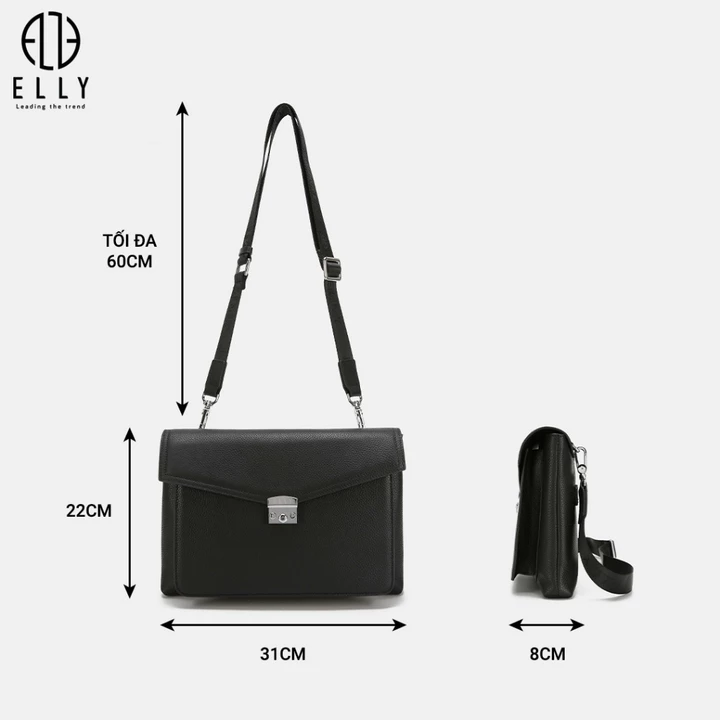 Clutch nam ELLY HOMME ECM17 ví cầm tay da thật cao cấp đeo vai công sở sang trọng