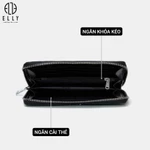 Ví nam da thật ELLY HOMME EVM17 ví cầm tay dáng ngang da thật cao cấp nhiều ngăn — ảnh 4