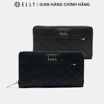 Ví nam da thật ELLY HOMME EVM17 ví cầm tay dáng ngang da thật cao cấp nhiều ngăn
