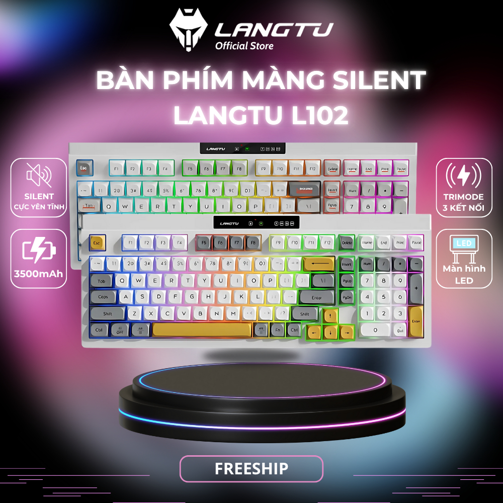 [THANH LÝ] Bàn Phím không dây Langtu L102 - Kết nối 3 thiết bị, không ...
