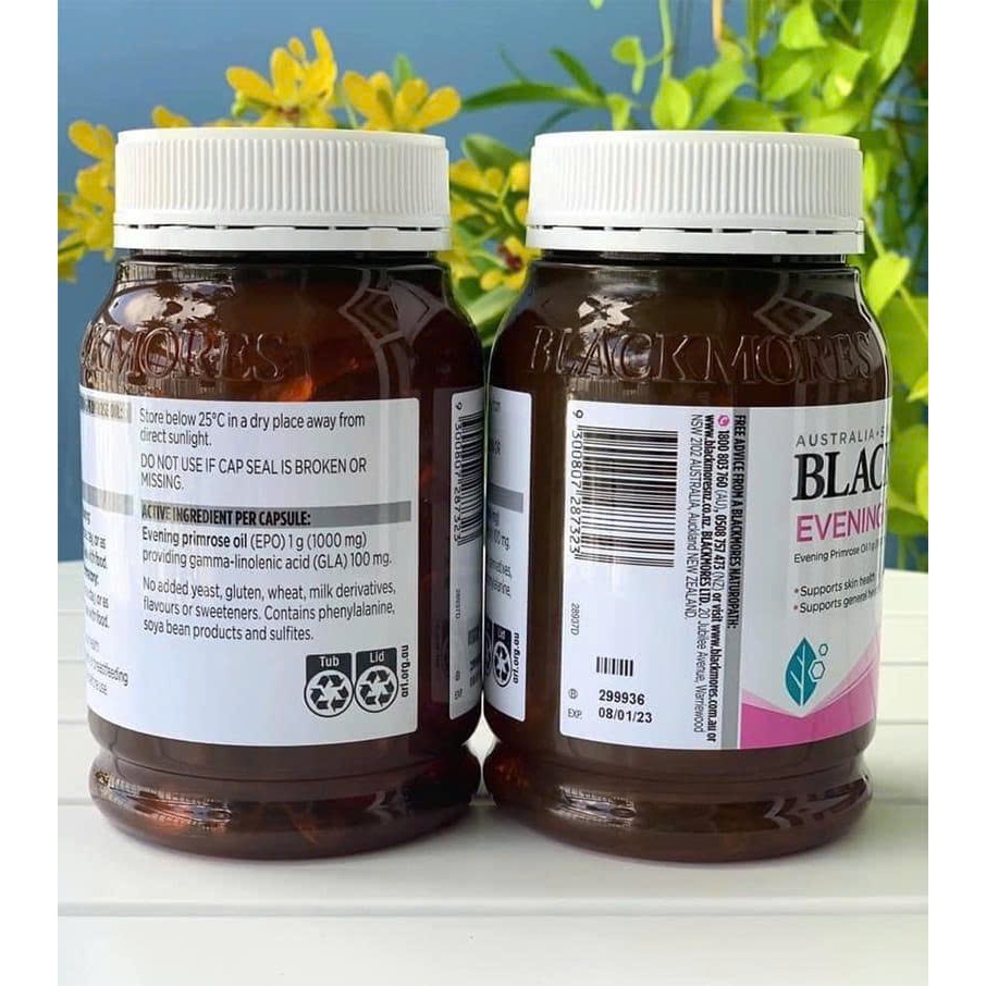 [TEM CHEMIST] Hoa Anh Thảo Blackmores Cân Bằng Nội Tiết Tố Đẹp Da Evening Primrose Oil (190 viên)