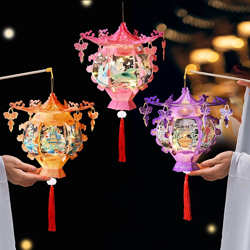 Đèn Lồng Trung Thu YangYang Decor Phát Sáng Cổ Trang Thanh Lịch