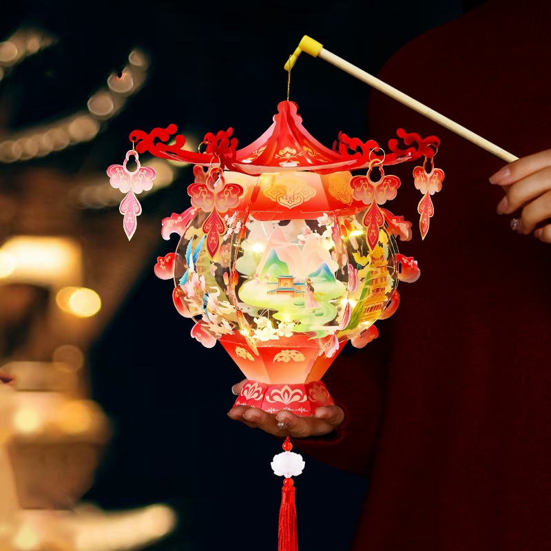 Đèn Lồng Trung Thu YangYang Decor Phát Sáng Cổ Trang Thanh Lịch