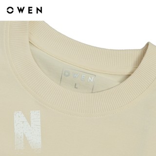Owen - Áo T-shirt Relaxfit TSN243836 màu Be chất liệu CVC Spandex