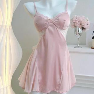 V31 Váy Lụa Ngủ Cho Nữ Phối Ren Thun Mềm Kèm Đệm Mút Siêu Mềm Mại Cao Cấp Phương Linh  Underwear