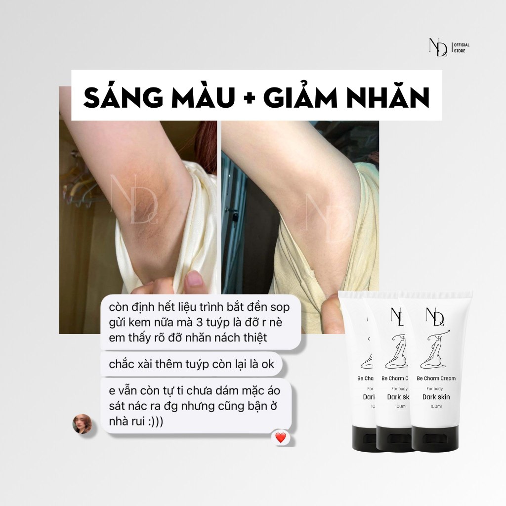 Kem Giảm Thâm Mông, Nách Và Thâm Body Be Charm Thương Hiệu ND 100ml