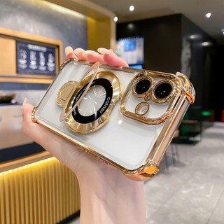 Ốp Lưng iPhone Cao Cấp Có Giá Đỡ Từ Tính Sang Trọng Bảo Vệ Camera iP 11/12/13/14/15/16/17/Plus/Pro/Max