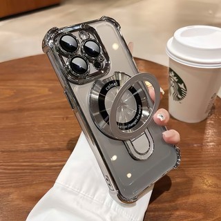 Ốp Lưng iPhone Cao Cấp Có Giá Đỡ Từ Tính Sang Trọng Bảo Vệ Camera iP 11/12/13/14/15/16/17/Plus/Pro/Max