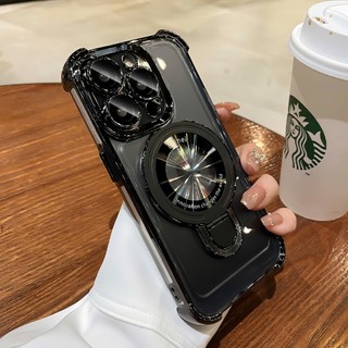 Ốp Lưng iPhone Cao Cấp Có Giá Đỡ Từ Tính Sang Trọng Bảo Vệ Camera iP 11/12/13/14/15/16/17/Plus/Pro/Max