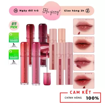 Son Tint Bóng Romand Juicy Lasting Tint màu 23, 30 Màu Đỏ Nâu Nude 24 Đỏ Hồng Nude
