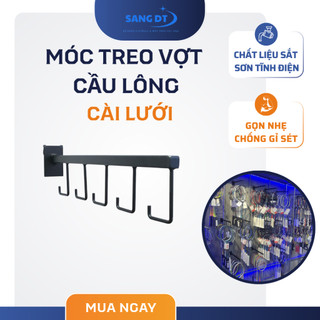 Móc treo vợt cầu lông loại cài kệ lưới ô vuông 5cm,gồm 5 móc râu riêng biệt kích thước 35cm