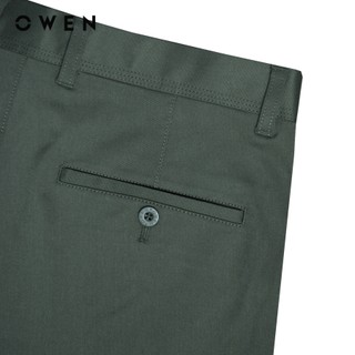 Owen - Quần khaki Slim Fit QKS241324 màu Rêu chất liệu Poly recycled (Renu)