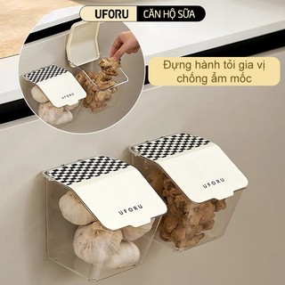 Hộp Đựng Gia Vị Hành Tỏi Treo Tường UFORU Có Nắp Đậy - UFM451