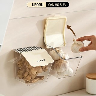 Hộp Đựng Gia Vị Hành Tỏi Treo Tường UFORU Có Nắp Đậy - UFM451