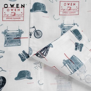 Owen - Áo sơ mi ngắn tay J-Form AJ250002N màu Trắng chất liệu Linen slub