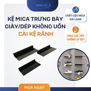 Kệ giày Mica Đài Loan cài kệ rãnh Slatwall chịu lực tốt,loại có uốn và không uốn