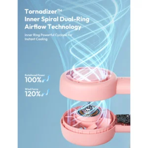 Quạt Cầm Tay AECOOLY Halo 01 Pro Portable Fan 4500mAh (6000rpm, 5 Speed Settings, 24H, 40 dB Low Noise)