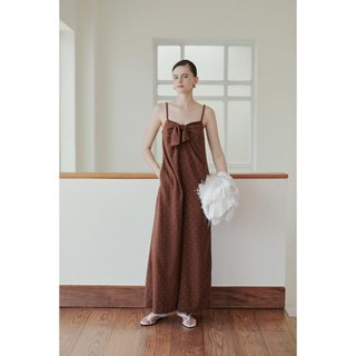 Jumpsuit OLV hai dây dáng suông thắt nơ nữ tính Isadora phù hợp đi chơi đi biển mùa hè