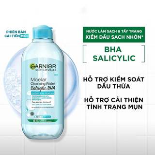 Nước Tẩy Trang Garnier Salicylic BHA Micellar Cleansing Water Cho Da Dầu Mụn 400ml Duduhouse