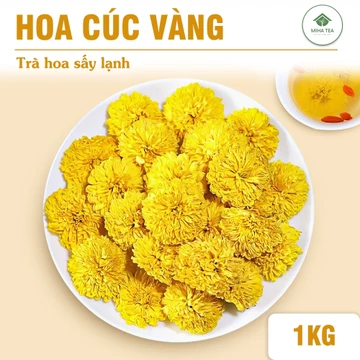 Hoa cúc vàng 1kg, trà hoa cúc sấy lạnh, nguyên nụ, pha trà kết hợp cùng táo đỏ, kỳ tử, long nhãn