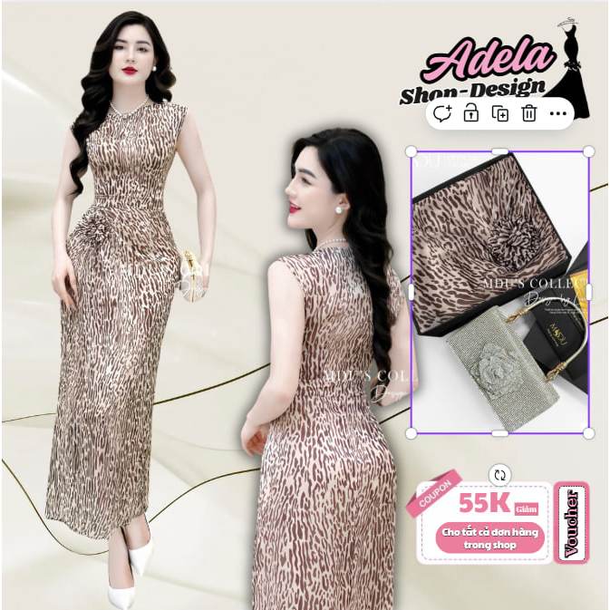 Váy Sự Kiện ADELA DESIGN Chất Tơ Hàn Dáng Ôm Body Nhẹ Nhàng Tôn Lên Vẻ Đẹp Tuyệt Hảo MDU4160