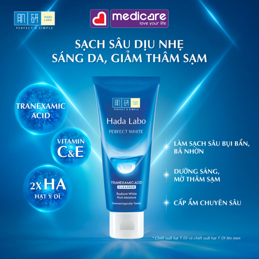 Kem rửa mặt HADA LABO dưỡng ẩm, sạch sâu 80g