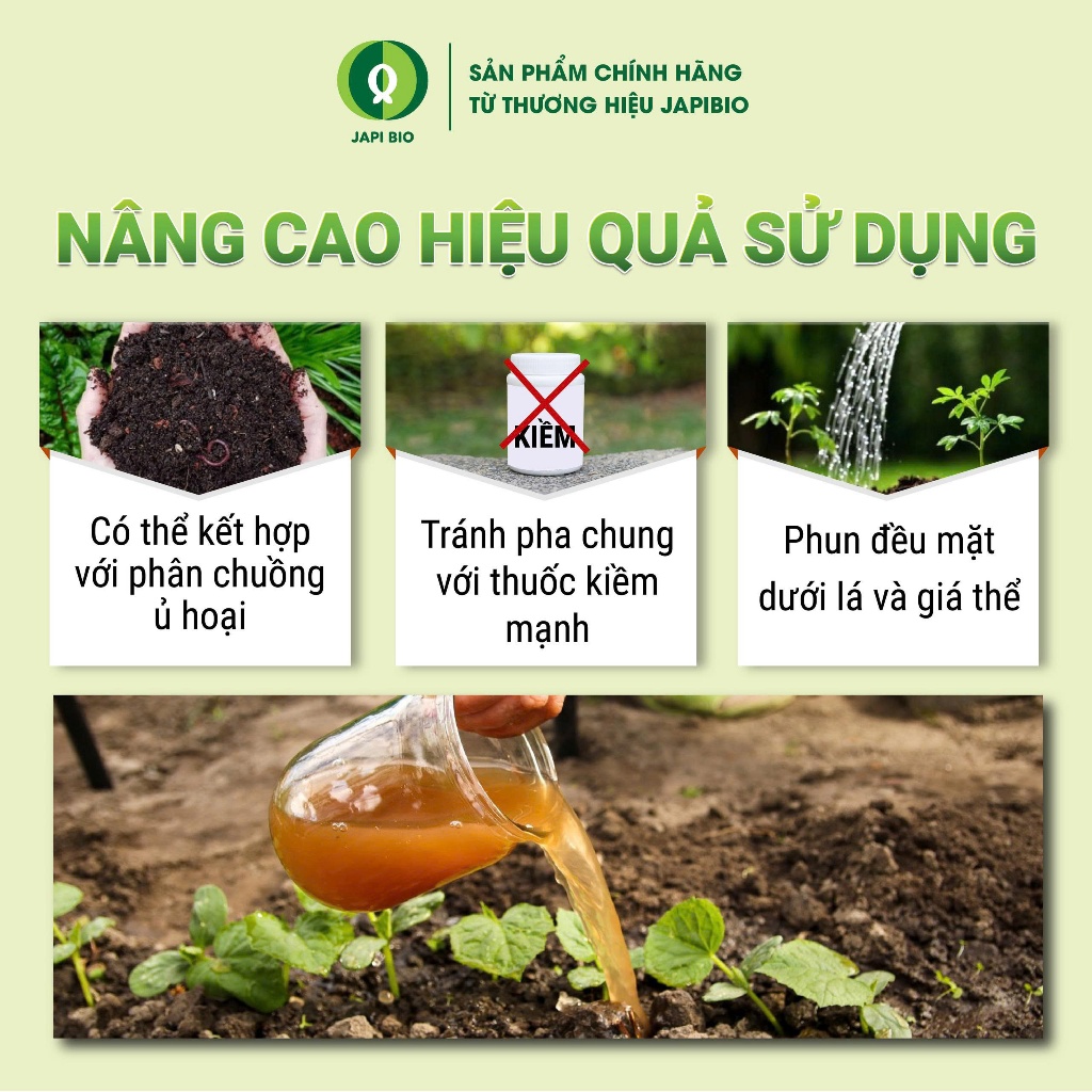 Đạm Cá Hữu Cơ JapiBio Cho Hoa Lan 1L – Đạm Cá Thủy Phân – Tăng Rễ, Lá Dày, Hoa Bền Màu