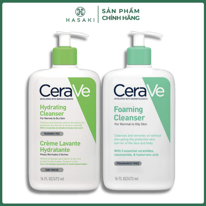 Sữa Rửa Mặt Cerave Sạch Sâu Cho Da Thường Đến Da Dầu, Da Khô Hasaki Sản Phẩm Chính Hãng – 3