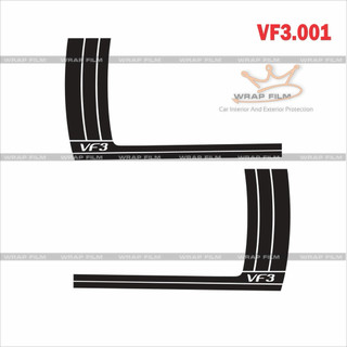 Bộ Tem Dán Trang Trí Hông Xe VinFast VF3 - Thiết Kế Thể Thao, Tăng Cá Tính